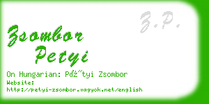 zsombor petyi business card